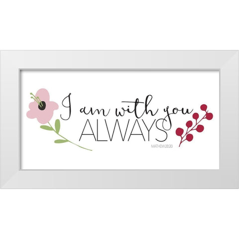 I Am With You White Modern Wood Framed Art Print by Villa, Mlli