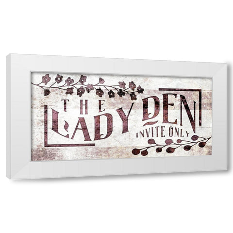 Lady Den White Modern Wood Framed Art Print by Villa, Mlli