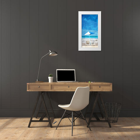 Look Out at the Coast White Modern Wood Framed Art Print by Villa, Mlli