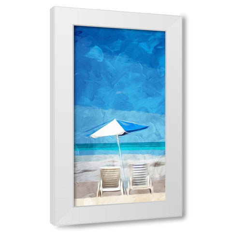 Look Out at the Coast White Modern Wood Framed Art Print by Villa, Mlli