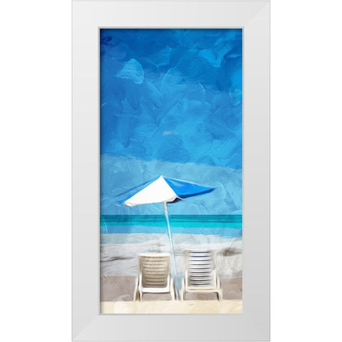 Look Out at the Coast White Modern Wood Framed Art Print by Villa, Mlli