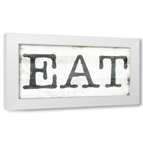 Eat White Modern Wood Framed Art Print by Villa, Milli
