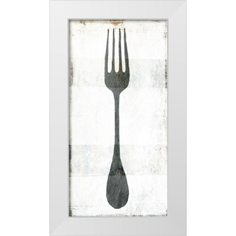 Fork White Modern Wood Framed Art Print by Villa, Milli