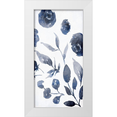 Florals In The Wind White Modern Wood Framed Art Print by Villa, Milli