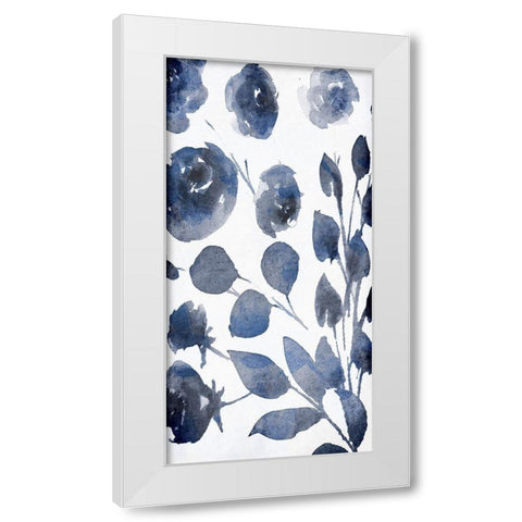 Florals In The Wind 2 White Modern Wood Framed Art Print by Villa, Milli