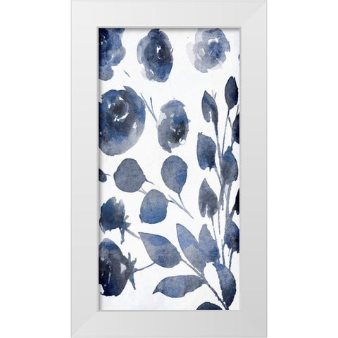Florals In The Wind 2 White Modern Wood Framed Art Print by Villa, Milli