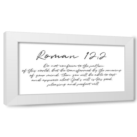 Script Roman White Modern Wood Framed Art Print by Villa, Milli