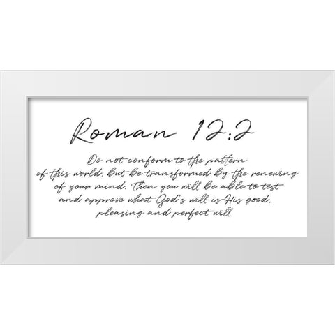 Script Roman White Modern Wood Framed Art Print by Villa, Milli