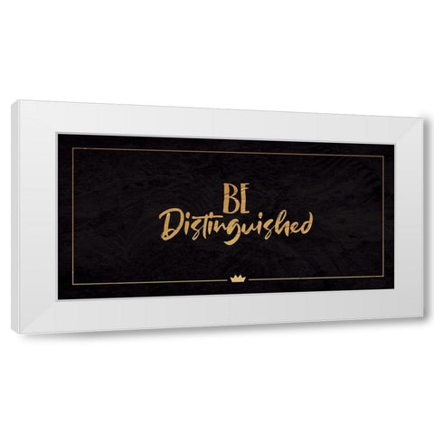 Be Distinguished White Modern Wood Framed Art Print by Villa, Milli