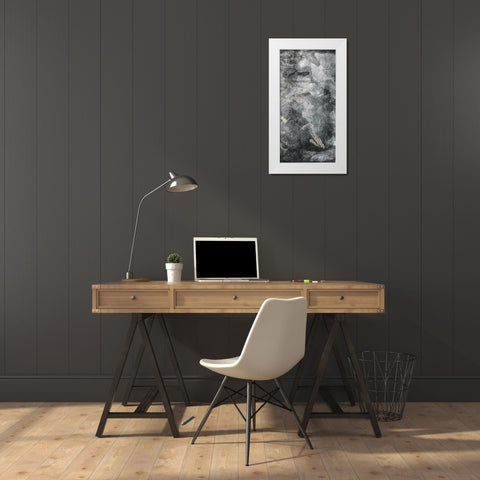 Slate Abstract 3 White Modern Wood Framed Art Print by Villa, Milli