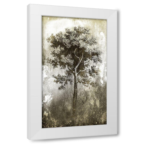 Tree In The Gloom White Modern Wood Framed Art Print by Villa, Milli