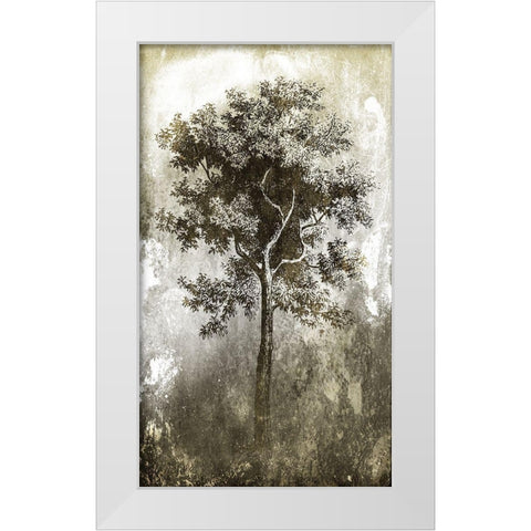 Tree In The Gloom White Modern Wood Framed Art Print by Villa, Milli