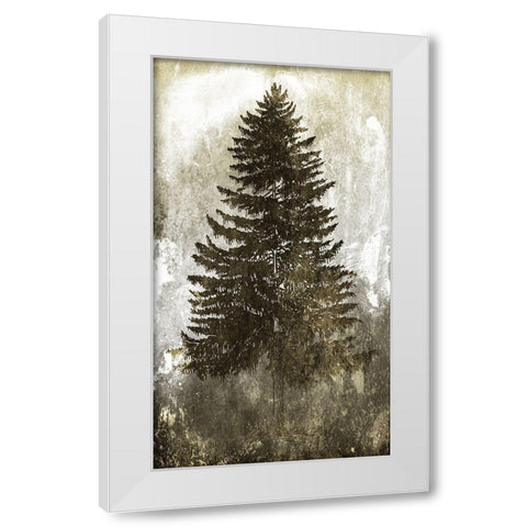 Tree In The Gloom 2 White Modern Wood Framed Art Print by Villa, Milli