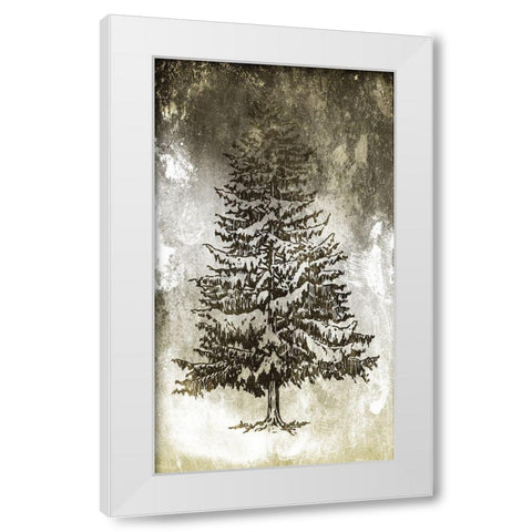Tree In The Gloom 3 White Modern Wood Framed Art Print by Villa, Milli