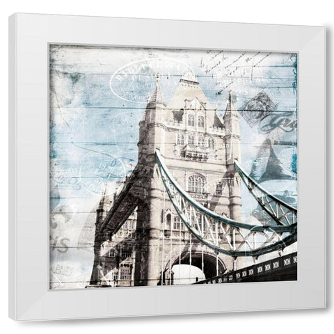 Postcard From London White Modern Wood Framed Art Print by Villa, Mlli