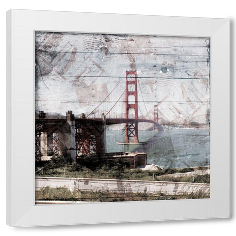 Postcard From SanFran White Modern Wood Framed Art Print by Villa, Mlli