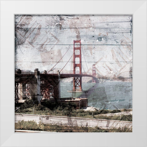 Postcard From SanFran White Modern Wood Framed Art Print by Villa, Mlli