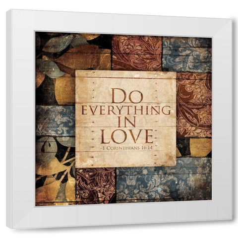 In Love White Modern Wood Framed Art Print by Villa, Mlli