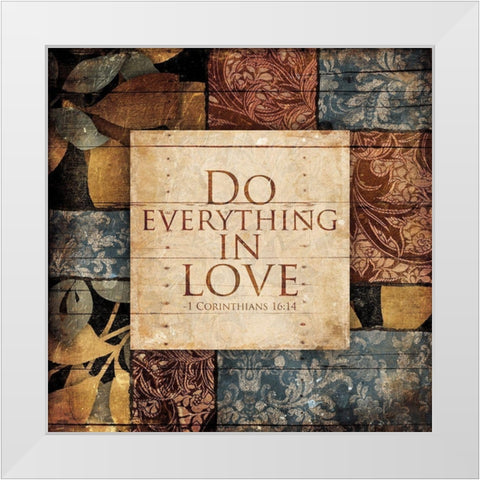 In Love White Modern Wood Framed Art Print by Villa, Mlli