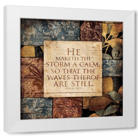 Calm Storm White Modern Wood Framed Art Print by Villa, Mlli