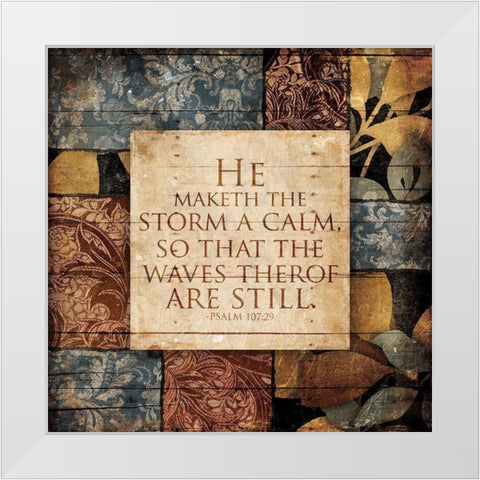 Calm Storm White Modern Wood Framed Art Print by Villa, Mlli
