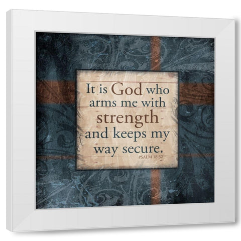 God Strength White Modern Wood Framed Art Print by Villa, Mlli