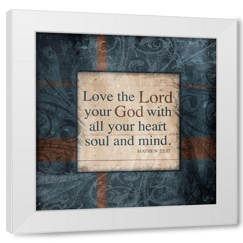 Lord God White Modern Wood Framed Art Print by Villa, Mlli
