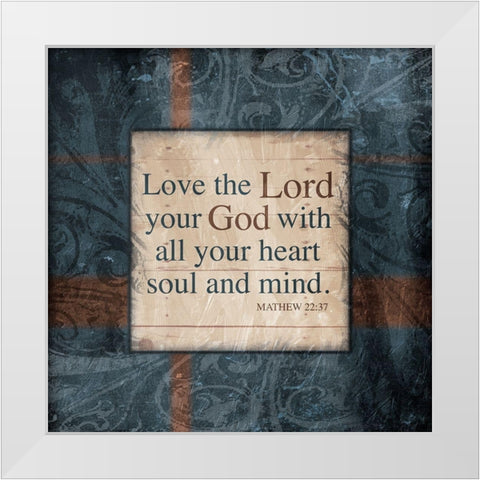 Lord God White Modern Wood Framed Art Print by Villa, Mlli