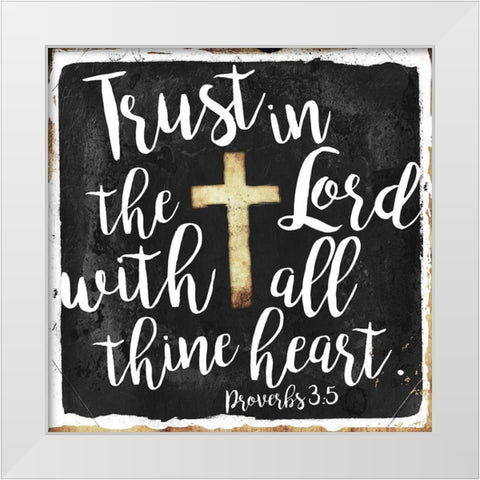 Trust White Modern Wood Framed Art Print by Villa, Mlli