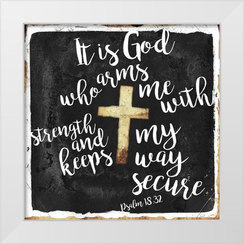Secure White Modern Wood Framed Art Print by Villa, Mlli