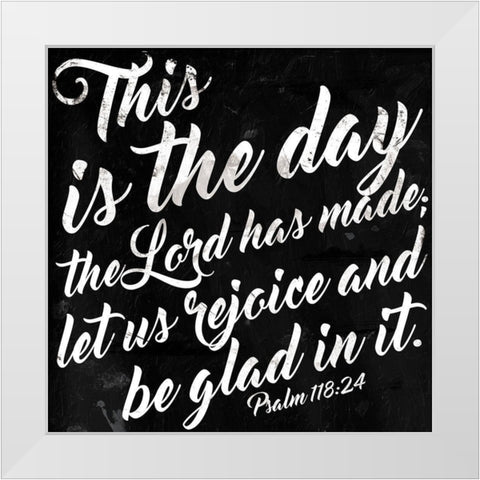 This Is The Day White Modern Wood Framed Art Print by Villa, Mlli