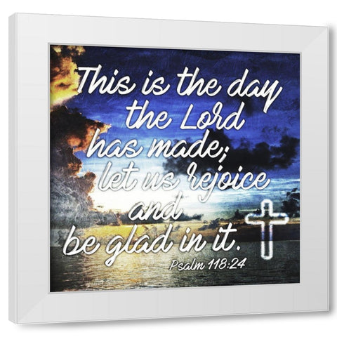 Rejoice White Modern Wood Framed Art Print by Villa, Mlli