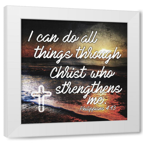 Strengthens White Modern Wood Framed Art Print by Villa, Mlli