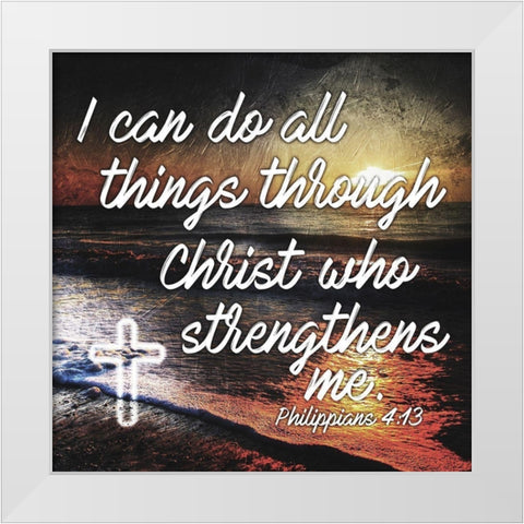 Strengthens White Modern Wood Framed Art Print by Villa, Mlli