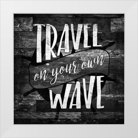 Travel Waves White Modern Wood Framed Art Print by Villa, Mlli