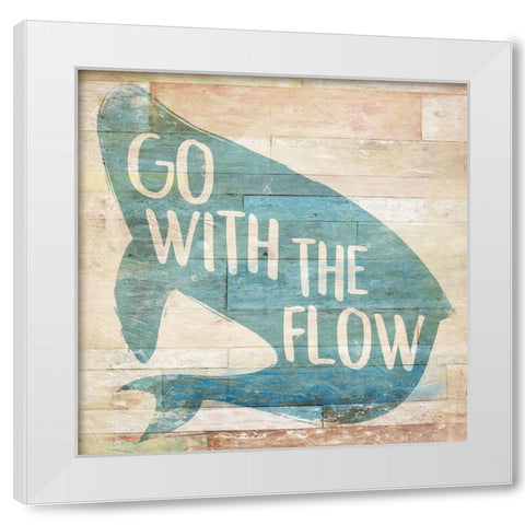 Flow White Modern Wood Framed Art Print by Villa, Mlli