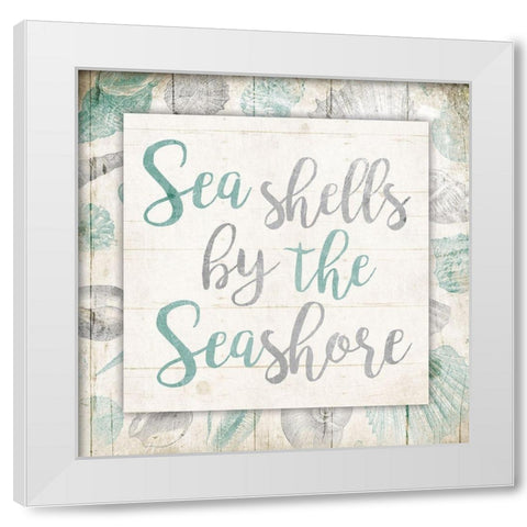 Seashore White Modern Wood Framed Art Print by Villa, Mlli