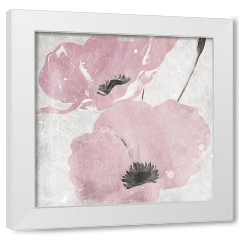Mellow Blush Floral White Modern Wood Framed Art Print by Villa, Mlli