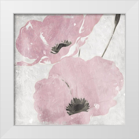 Mellow Blush Floral White Modern Wood Framed Art Print by Villa, Mlli