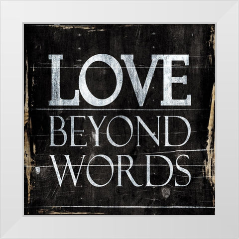 Love White Modern Wood Framed Art Print by Villa, Mlli