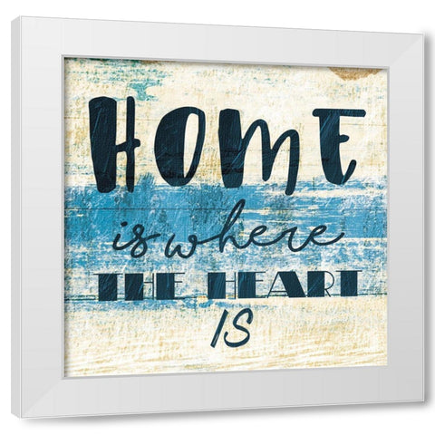 Home Heart White Modern Wood Framed Art Print by Villa, Mlli