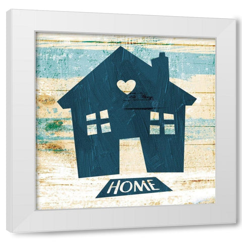 Home White Modern Wood Framed Art Print by Villa, Mlli