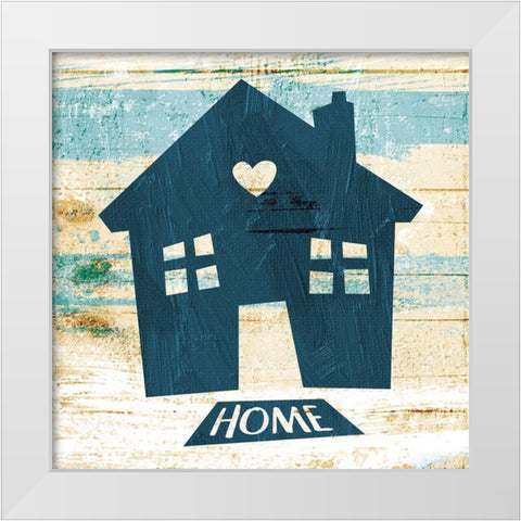 Home White Modern Wood Framed Art Print by Villa, Mlli