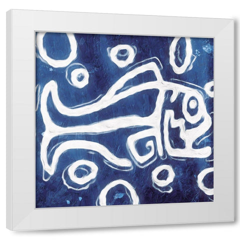 Abstract Fish White Modern Wood Framed Art Print by Villa, Milli