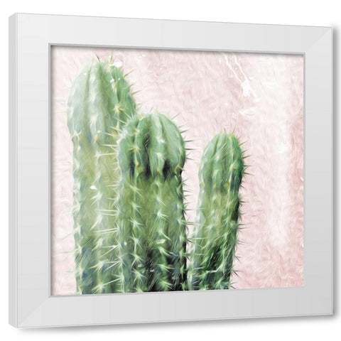 Three Cacti White Modern Wood Framed Art Print by Villa, Mlli