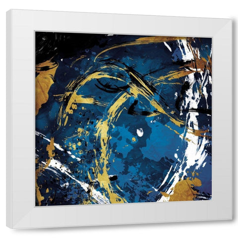 Swish Around White Modern Wood Framed Art Print by Villa, Mlli