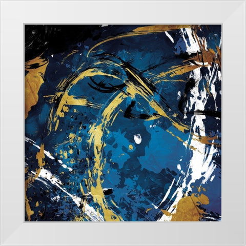 Swish Around White Modern Wood Framed Art Print by Villa, Mlli