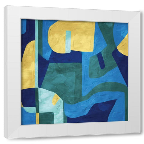 Abstract Geo White Modern Wood Framed Art Print by Villa, Milli