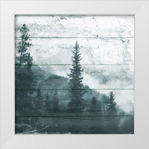 Fog On The Forest White Modern Wood Framed Art Print by Villa, Mlli