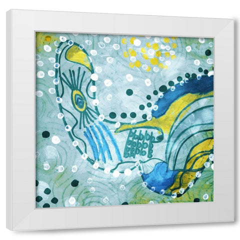 Abstract Life White Modern Wood Framed Art Print by Villa, Mlli